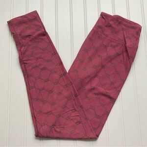 NWT LulaRoe OS Leggings Women’s One Size pink knots rope nautical New LLR